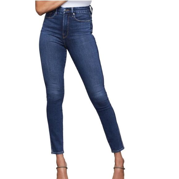 GOOD AMERICAN Good Curve High Waist Ankle Skinny Jeans, Dark Wash. Size 6,‎ NWT - Picture 2 of 4